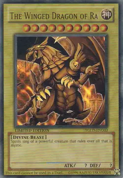 The Winged Dragon of Ra [YGLD-ENG03] Ultra Rare Lightly Played Limited - Yugioh - Image 1