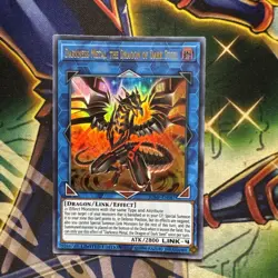 Yugioh! Darkness Metal, the Dragon of Dark Steel JUMP-EN087 Ultra Limited Ed NM - Image 1
