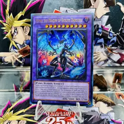 Yugioh Veidos the Dragon of Endless Darkness LEDE-EN092 Ultra Rare 1st Near Mint - Image 3