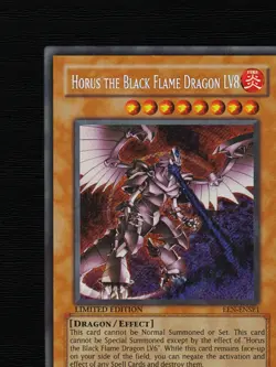 Yu-Gi-Oh Horus the Black Flame Dragon LV8 EEN-ENSE1 Limited Secret Rare NA 2005 - Image 4