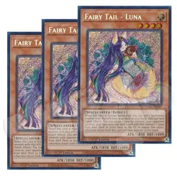 Yugioh - Fairy Tail - Luna x 3 - 1st Edition Secret Rare NM - Free Holo Card - Image 1