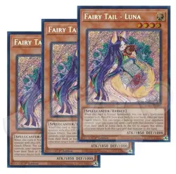 Yugioh - Fairy Tail - Luna x 3 - 1st Edition Secret Rare NM - Free Holo Card - Image 2