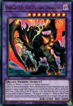 Yugioh! LP Brigrand the Glory Dragon - PHRA-EN031 - Ultra Rare - 1st Edition Lig - Image 1