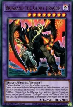 Yugioh! LP Brigrand the Glory Dragon - PHRA-EN031 - Ultra Rare - 1st Edition Lig - Image 2