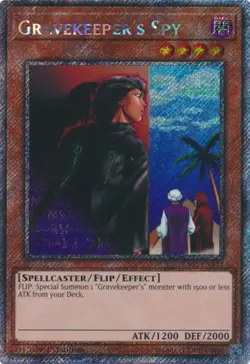 Yugioh! Gravekeeper's Spy - RA03-EN121 - Platinum Secret Rare - 1st Edition Near - Image 2