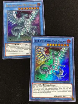 Yugioh Blue-Eyes Chaos MAX Dragon LDS2-EN016 1ST ULTRA x2 (NM) - Image 1