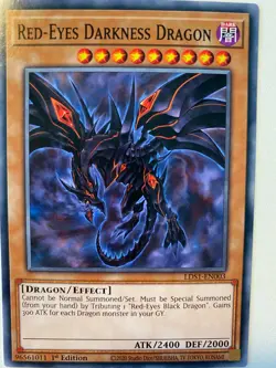 Yugioh Red-Eyes Darkness Dragon LDS1-EN003 Common NM - Image 2