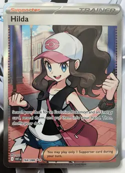 Pokémon White Flare Hilda Full Art Trainer English 164/086 NM 🔥All Pack Fresh - Image 3