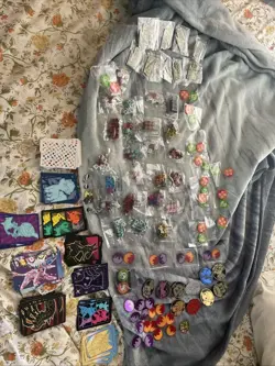 Pokemon TCG Playing Dice, Damage Counters, Pins & Coins And Dividers - Image 1