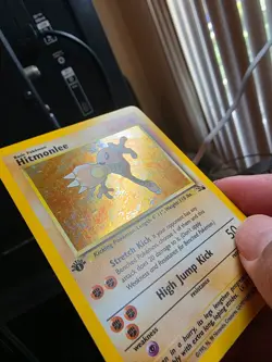 1999 Pokemon Fossil Hitmonlee 1st Edition Holo Rare 7/62 - Image 9