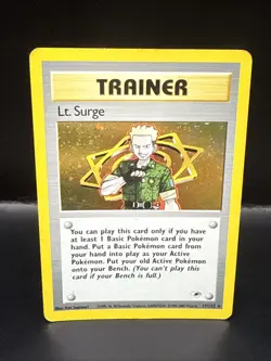 Pokémon Lt. Surge 17/132 Gym Heroes Holo Rare Unlimited - Image 2