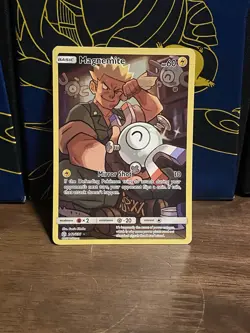 Pokemon Magnemite Cosmic Eclipse Full Art SM Holo Card 242/236 Secret Rare - Image 1