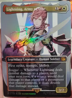 Lightning, Army of One (Borderless) (0400) Final Fantasy Foil MTG - Image 1