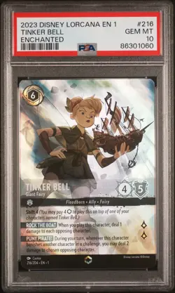 Disney Lorcana Tinker Bell Giant Fairy Enchanted Card 216/204 The First Chapter - Image 2