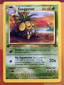 Pokemon Card - Exeggutor - 1st Edition - UC (35/64) WOTC Jungle *LP* - Image 1
