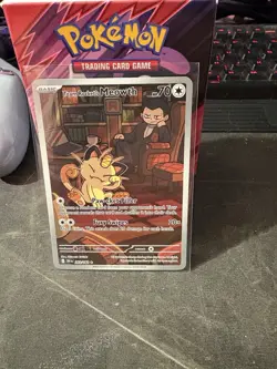 Team Rockets Meowth 203/182 SV10 Destined Rivals Illustrated Card Mint Condition - Image 1