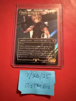 Pack Fresh Cloud, Ex-SOLDIER (Borderless) Surge Foil (Final Fantasy Mtg) - Image 1