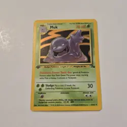 Muk 13/62 Fossil Holo 1st Edition LP Pokemon - Image 1
