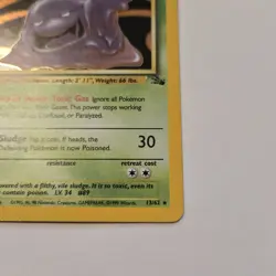 Muk 13/62 Fossil Holo 1st Edition LP Pokemon - Image 2