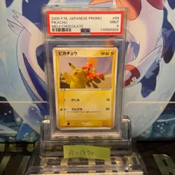 PSA 9 Pikachu 068/PCG-P Promo Japanese Pokemon Card Meiji Chocolate 2005 Promo - Image 1