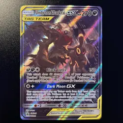 Umbreon & Darkrai GX SM241 PokÃ©mon Card Full Art Holo NM Near Mint Pack Fresh - Image 1