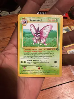 PokÃ©mon TCG Venomoth Holo Unlimited Rare Card 13/64 Jungle Base Set - Image 1