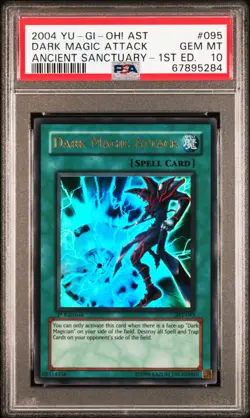 YUGIOH PSA 10 2004 Dark Magic Attack AST-095 Ultra Rare 1st Edition *5284 - Image 1