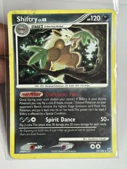 LP Shiftry 14/130 Holo Rare Diamond & Pearl Base Set Pokemon Card LP - Image 1