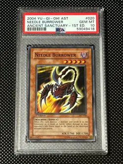 YUGIOH PSA 10 2004 Needle Burrower AST-020 Super Rare 1st Edition *9418 - Image 1