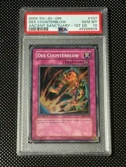 YUGIOH PSA 10 Des Counterblow AST-107 Super Rare 1st Edition *8909 - Image 1