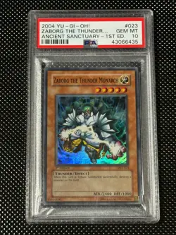 YUGIOH PSA 10 Zaborg the Thunder Monarch AST-023 Super Rare 1st Edition *6435 - Image 1
