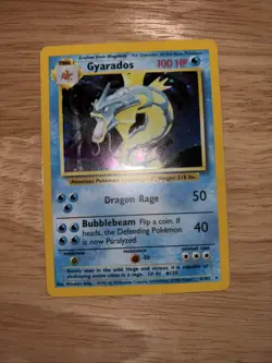PokÃ©mon TCG Gyarados Base Set Holo Rare Card 6/102 Excellent Condition - Image 1