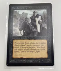 MAGIC THE GATHERING MTG BLACK KNIGHT  ALPHA  NR MINT- MINT VINTAGE - Image 1