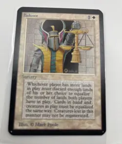 MAGIC THE GATHERING MTG BALANCE ALPHA  NR MINT- MINT VINTAGE - Image 1