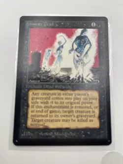 MAGIC THE GATHERING MTG ANIMATE DEAD ALPHA  NR MINT- MINT VINTAGE - Image 1