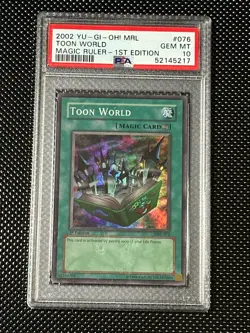 YUGIOH PSA 10 2002 Toon World MRL-076 Super Rare 1st Edition *5217 - Image 1