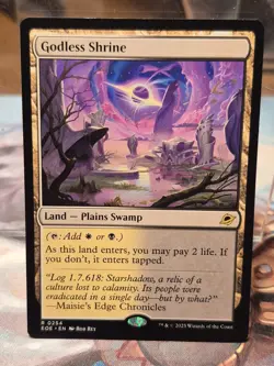 R 0254 Godless Shrine Land Plains Swamp Shock Edge of Eternities EOE MTG Card - Image 3
