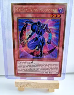 YUGIOH Magicial King Moonstar Movie Gold Secret Rare 1st Edition PGL3-ENG04 - Image 1