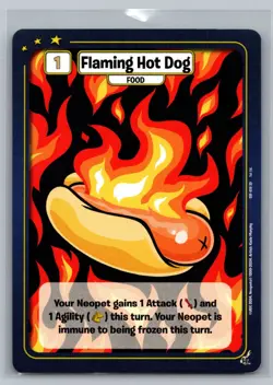Neopets Battledome TCG Starter Deck Exclusive Card #SDF-030 SD Flaming Hot Dog - Image 2