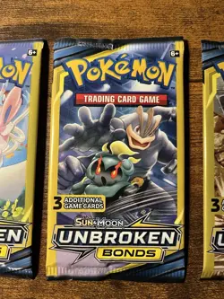 Pokemon 2019 Unbroken Bonds 3 Card Booster Pack Sealed 3 Packs - Image 3
