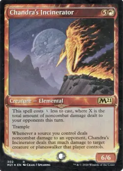 MTG Chandra's Incinerator FOIL NM Showcase #302 Core Set 2021 M21 Magic card - Image 1