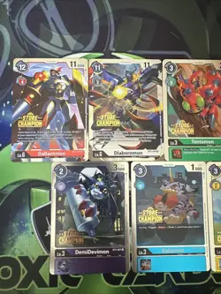 Digimon - Store Champion Cards - 7 Card Bundle NM - Image 3
