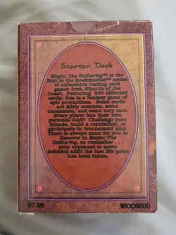 MTG Magic the Gathering Empty Beta Starter Deck Box Vintage No Cards 1993 Nice - Image 10