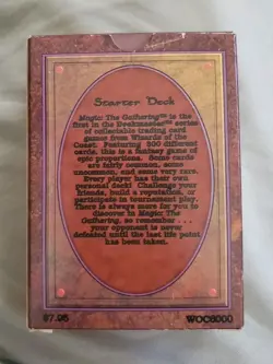MTG Magic the Gathering Empty Beta Starter Deck Box Vintage No Cards 1993 Nice - Image 3