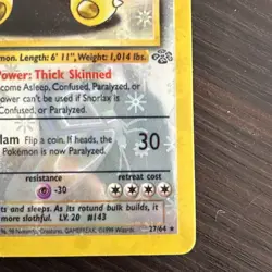 Vintage 90’s Vending Pokemon Sticker Card English Butterfly Holo Snorlax Rare - Image 2