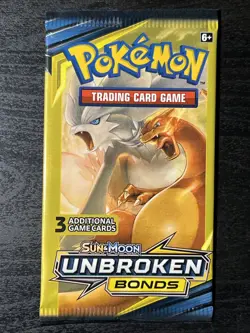 Pokemon Card - Unbroken Bonds - Sun & Moon - 3 Card Mini Booster Pack New - Image 1