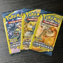 Pokemon Card - Unbroken Bonds - Sun & Moon - 3 Card Mini Booster Pack New - Image 10
