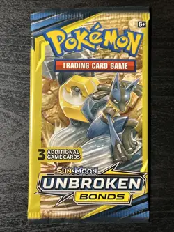 Pokemon Card - Unbroken Bonds - Sun & Moon - 3 Card Mini Booster Pack New - Image 4