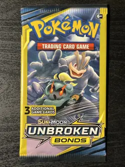Pokemon Card - Unbroken Bonds - Sun & Moon - 3 Card Mini Booster Pack New - Image 8