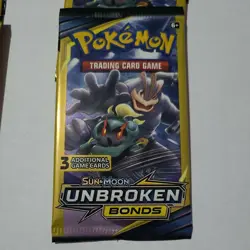 Pokemon 2019 Unbroken Bonds 3 Card Booster Pack Unweighted New Factory Sealed - Image 4